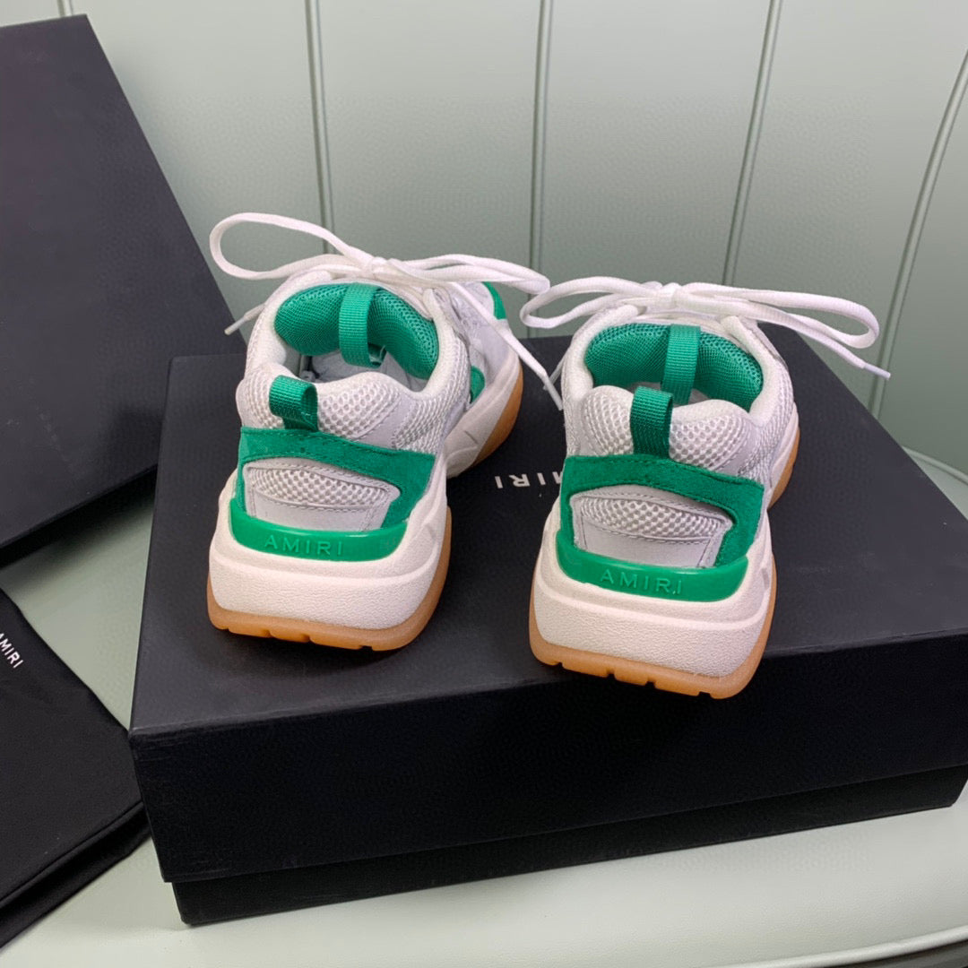 Amiri Skel-Top Trainers Grey and Green