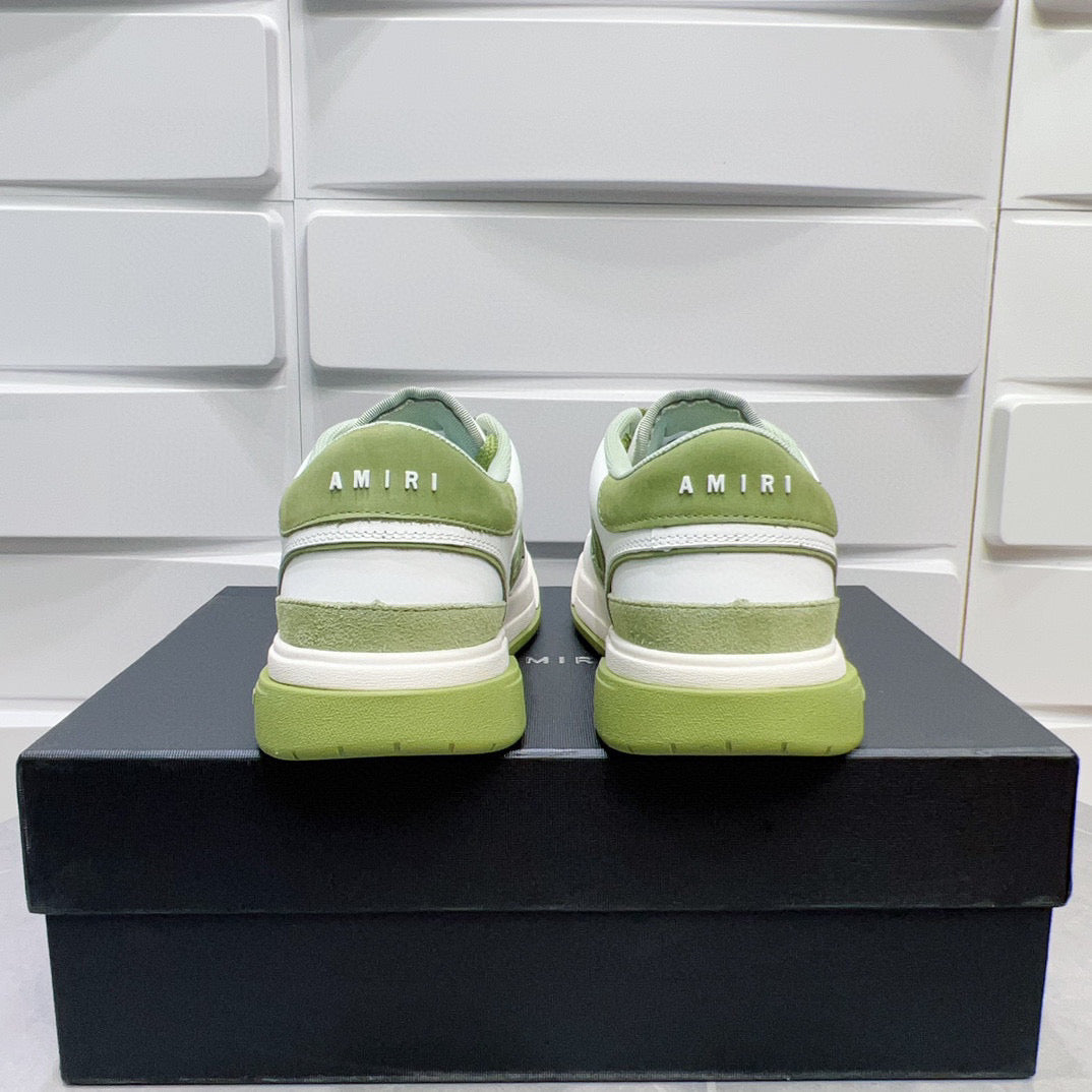 Amiri Classic Low Trainers White and Green
