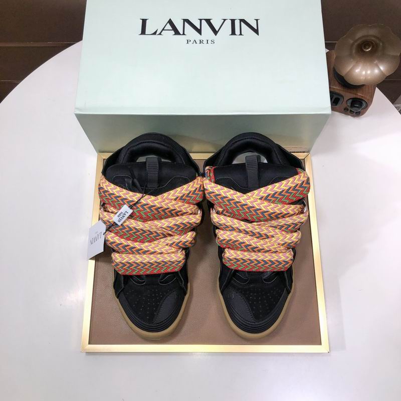 Lanvin Curb Low-top Trainers Black and Brown