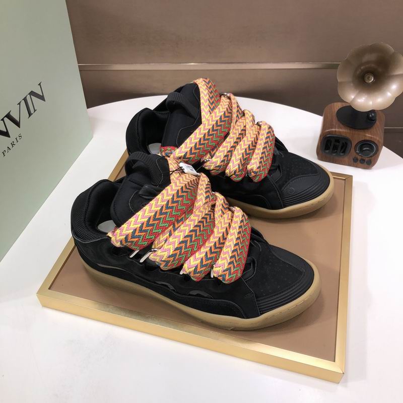 Lanvin Curb Low-top Trainers Black and Brown