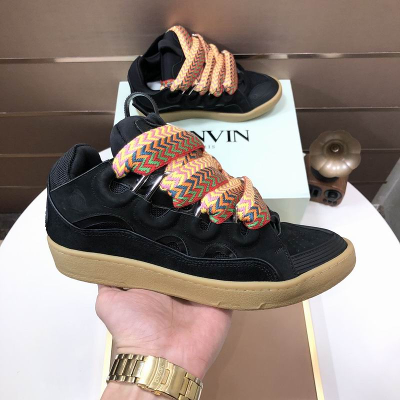 Lanvin Curb Low-top Trainers Black and Brown