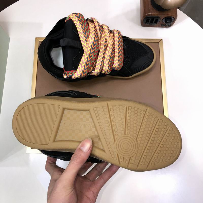 Lanvin Curb Low-top Trainers Black and Brown