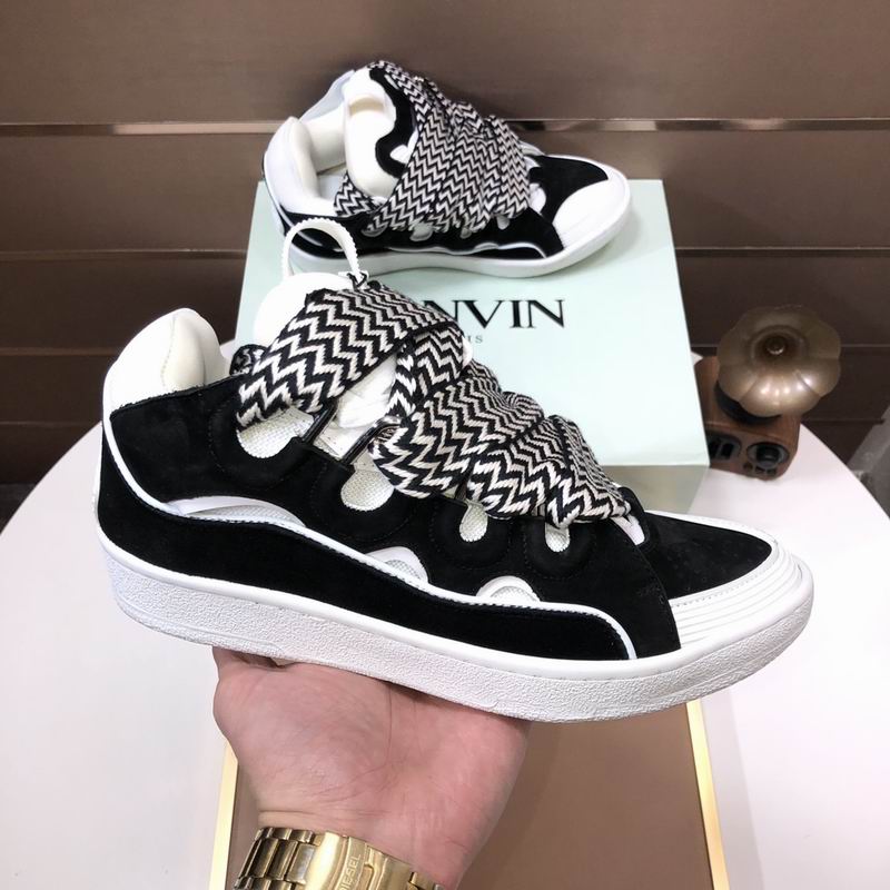 Lanvin Curb Low-top Trainers Black and White