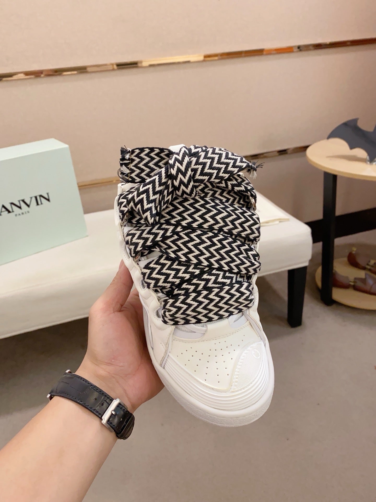 Lanvin Curb Low-top Trainers White and Grey