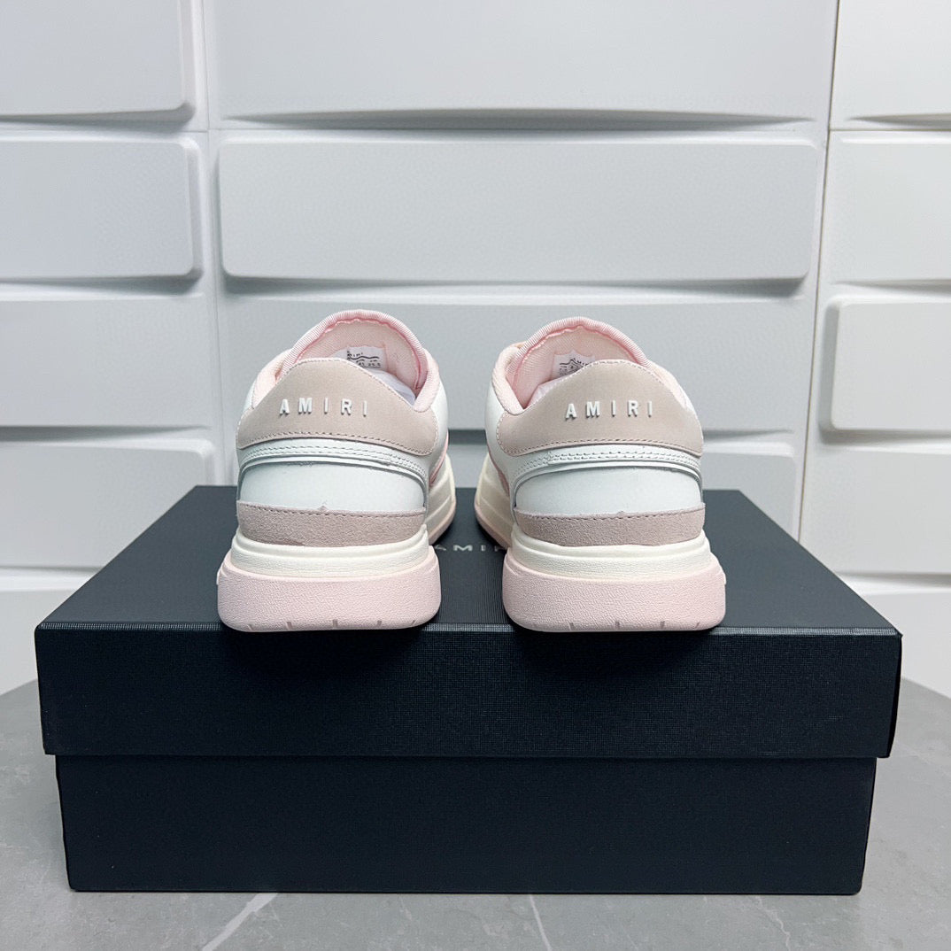 Amiri Classic Low Trianers Pink and White