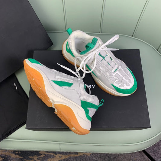 Amiri Skel-Top Trainers Grey and Green