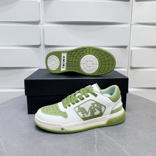 Amiri Classic Low Trainers White and Green