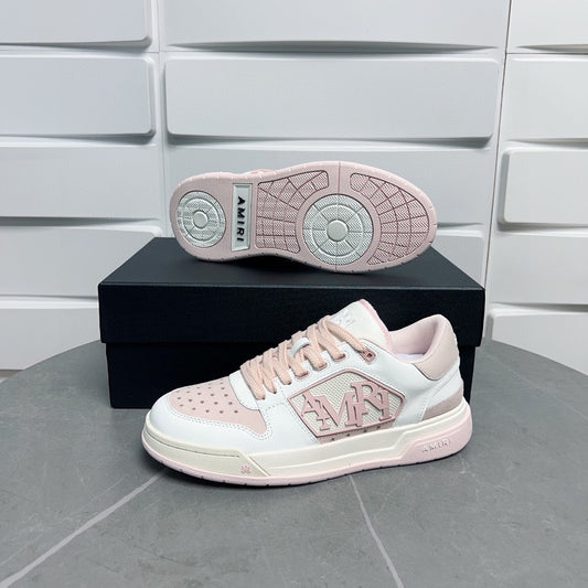 Amiri Classic Low Trianers Pink and White