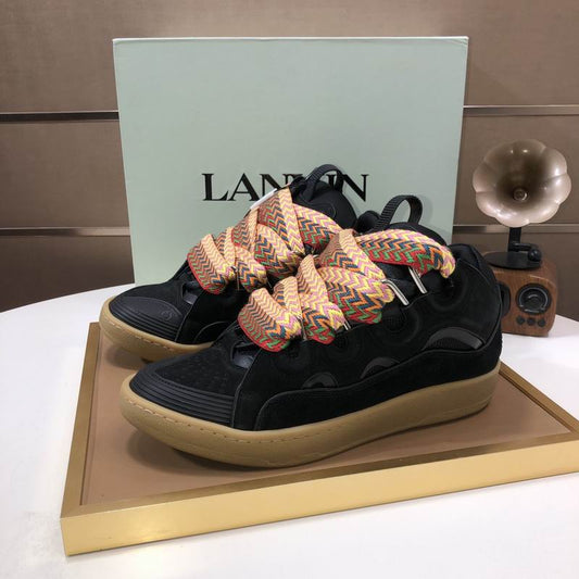 Lanvin Curb Low-top Trainers Black and Brown