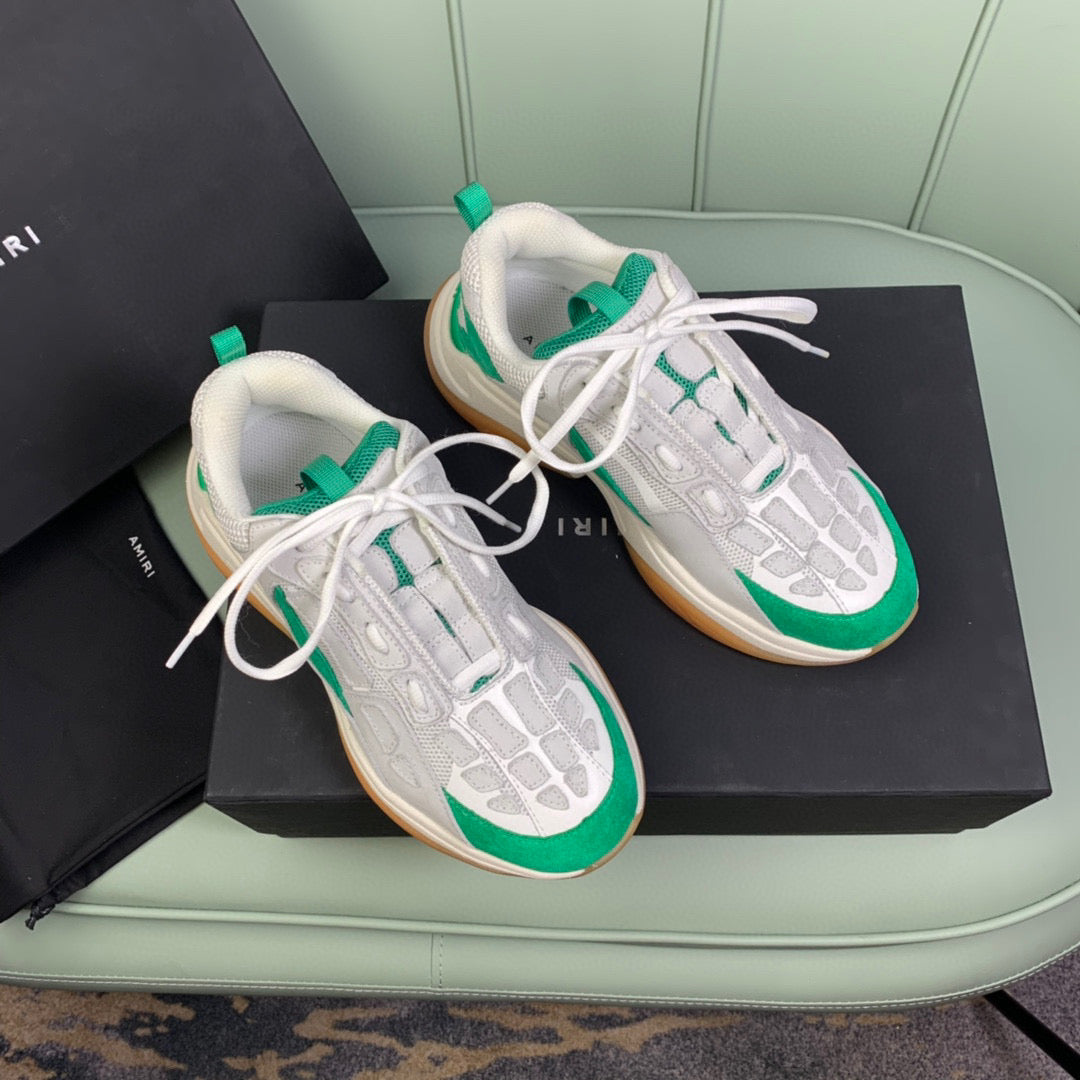 Amiri Skel-Top Trainers Grey and Green